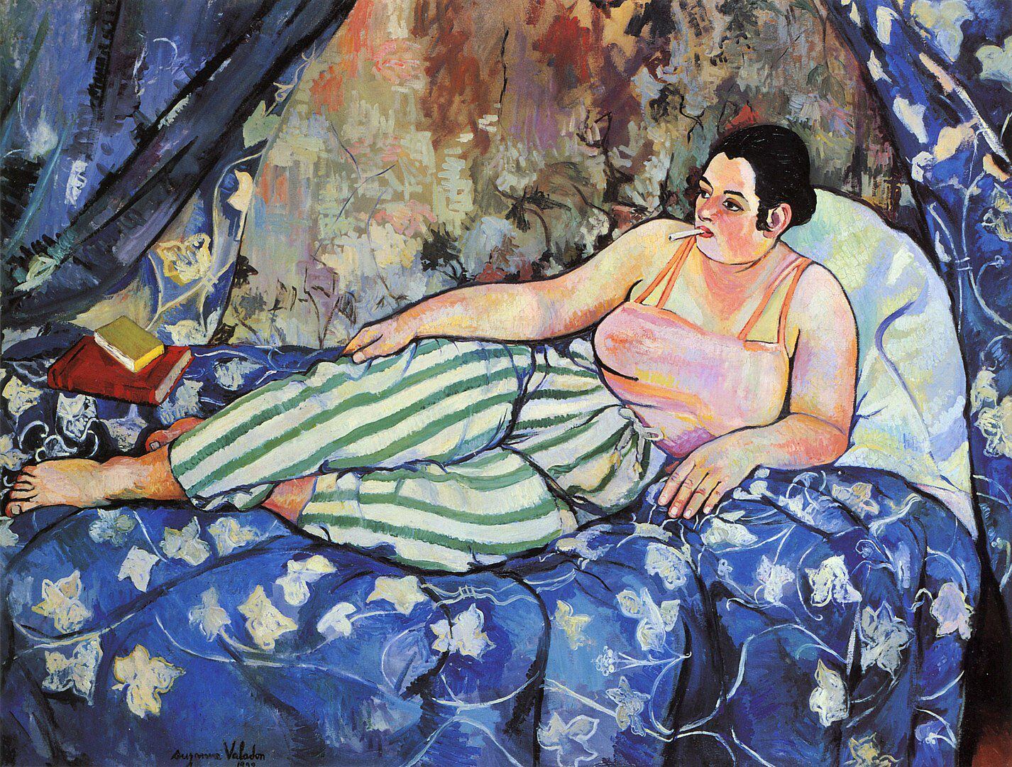 쉬잔 발라동, 파란 방, 1923년, 캔버스에 유채, 90×116cm, 파리 국립근대미술관 소장.