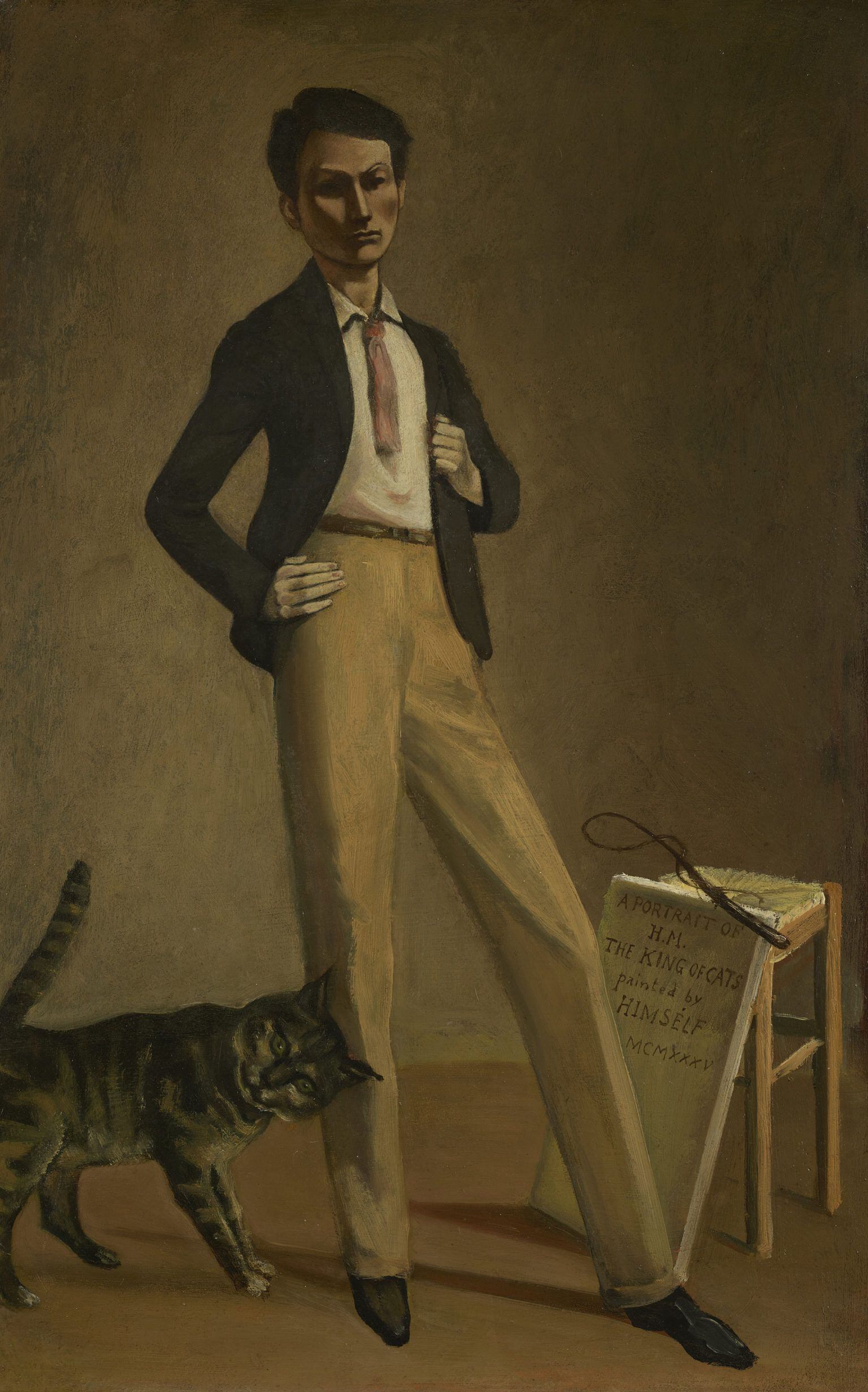 발튀스, 고양이들의 왕, 1935년, 캔버스에 유채, 78x49.7cm, 스위스 로잔주립미술관 소장.