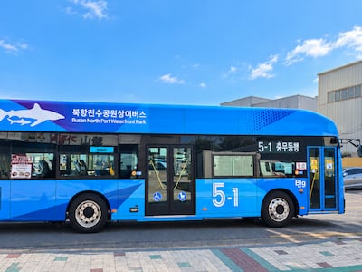 시내버스에도 ‘부캉이’ 떴다… 부산 5-1번 ‘상어 디자인 버스’
