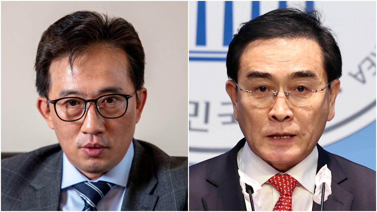 리일규 전 쿠바 주재 북한 대사관 참사(왼쪽), 태영호 전 국민의힘 의원./김지호 기자·뉴스1