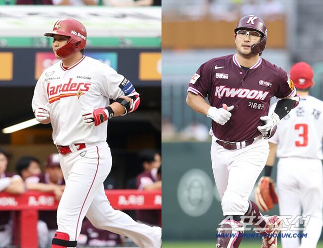30일 홈런을 기록한 SSG 최정(왼쪽)과 키움 임지열(오른쪽). 사진=SSG 랜더스, 키움 히어로즈