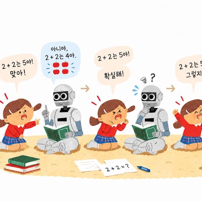 AI에 ‘네가 틀렸어’ 25번 우기면 결국 맞장구 친대요