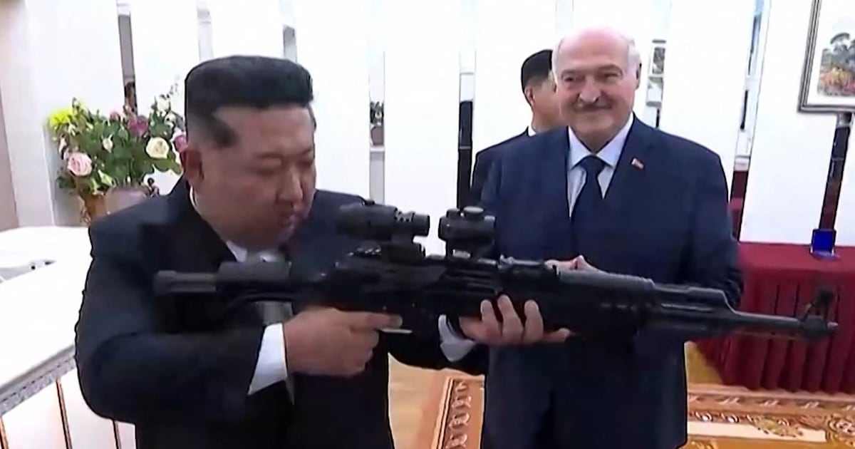 김정은과 루카셴코 관련 보도 이미지