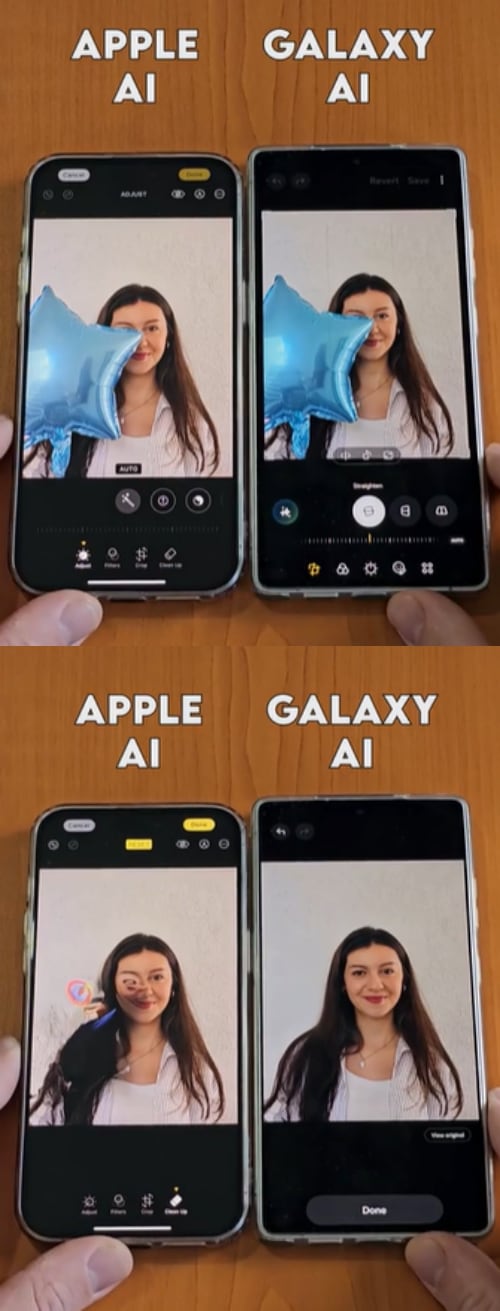 ๋์ผํ ์ฌ์ฑ ์ฌ์ง์ผ๋ก ์ ํ AI์ ๊ฐค๋ญ์ AI๋ฅผ ํ์ฉํด ์ฌ์ง์ ๋ณํํ์ ๋ ๋ํ๋ ๊ฒฐ๊ณผ๋ฌผ. /๋ ๋ง