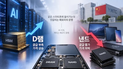 AI 쏠림에 D램·낸드 ‘메모리 동행’ 공식 깨졌다