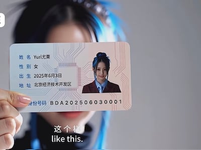 中 가상인간 사업 붐… AI 가수에 신분증까지