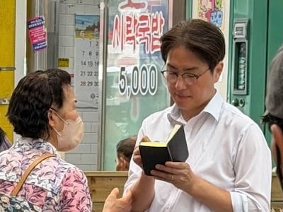 한동훈에 패한 하정우 “다시 구포시장으로”