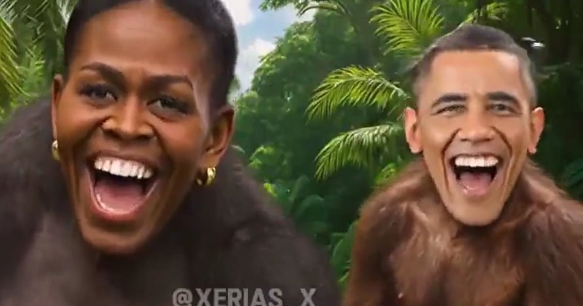 Trump Posts Racist Video Depicting Obamas as Monkeys