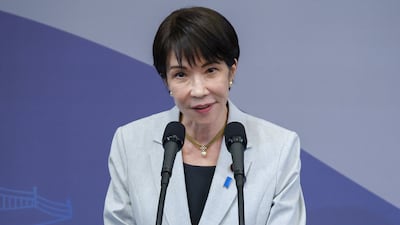 다카이치 사나에 일본 총리가 지난달 19일 경북 안동 한 호텔에서 이재명 대통령과 공동언론발표를 하고 있다. /연합뉴스