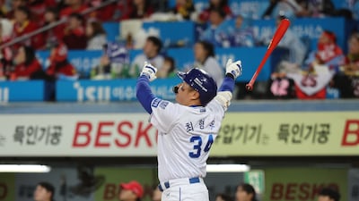 최형우 가을야구 최고령 홈런... 삼성, 플레이오프 2차전서 웃었다