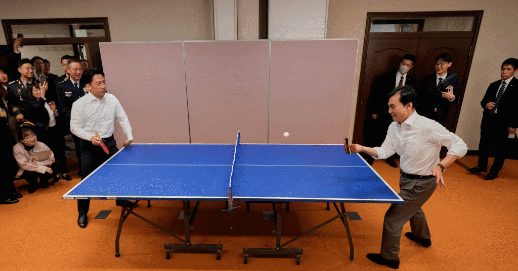 Defense Ministers Engage in Ping-Pong Diplomacy