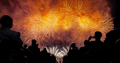 Fireworks light up the night sky over Yeouido Hangang Park in Seoul