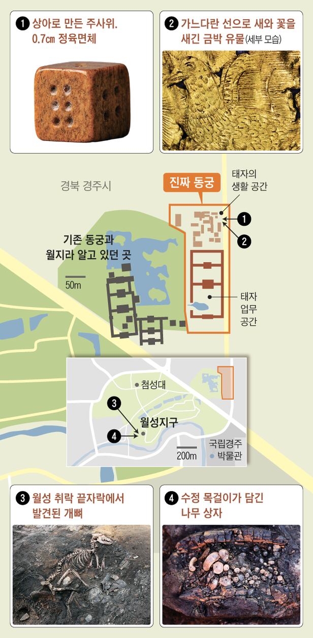 상아 주사위 가지고 놀던 ‘신라 태자의 공간’ 찾았다