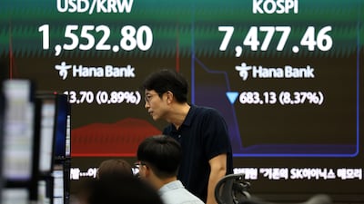 피하지 못한 블랙먼데이... 코스피 7400선으로 폭락 후 소폭 반등