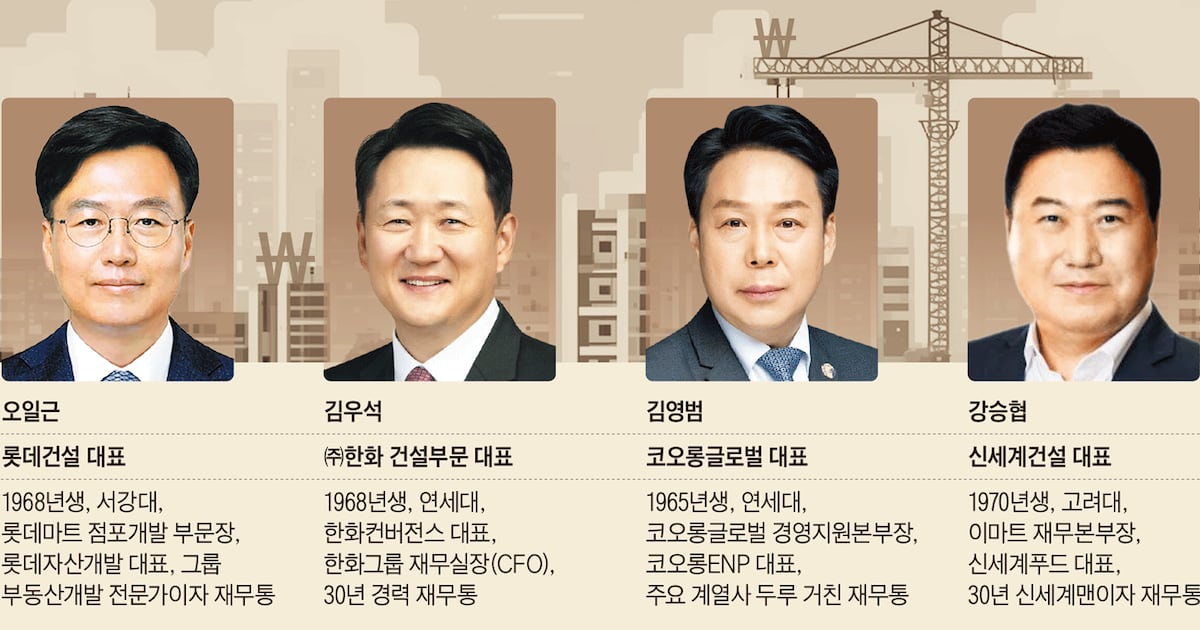 "숫자 밝아야 위기 극복"... 건설사, 재무통 CEO 발탁 잇따라 - 뉴스 썸네일 이미지