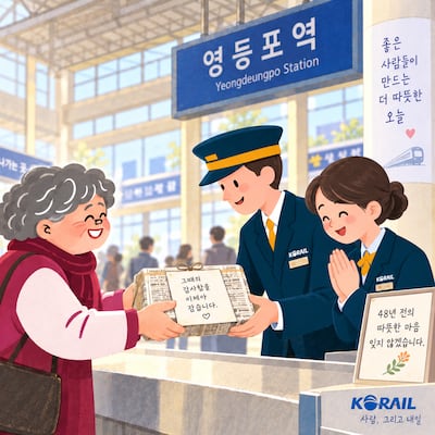 영등포역에서 못낸 푯값, 48년 만에 500만 원으로 갚은 할머니