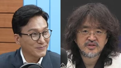 당 공식 유튜브 채널 '민주당TV'에 출연한 김민석 더불어민주당 대표(왼쪽)과 '뉴스공장'을 진행 중인 방송인 김어준씨. photo 유튜브