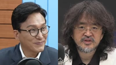 당 공식 유튜브 채널 '민주당TV'에 출연한 김민석 더불어민주당 대표(왼쪽)과 '뉴스공장'을 진행 중인 방송인 김어준씨. photo 유튜브