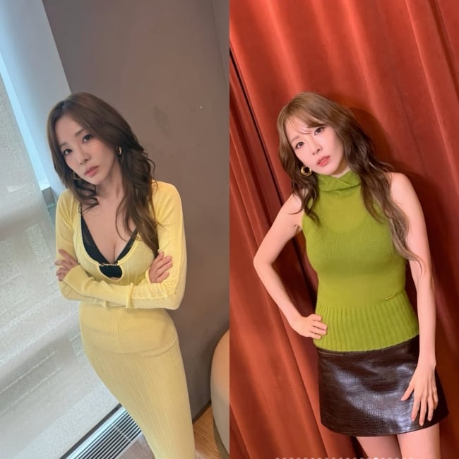 산다라박, '뼈말라'인데 볼륨은 못 숨겨..41세 최강 동안