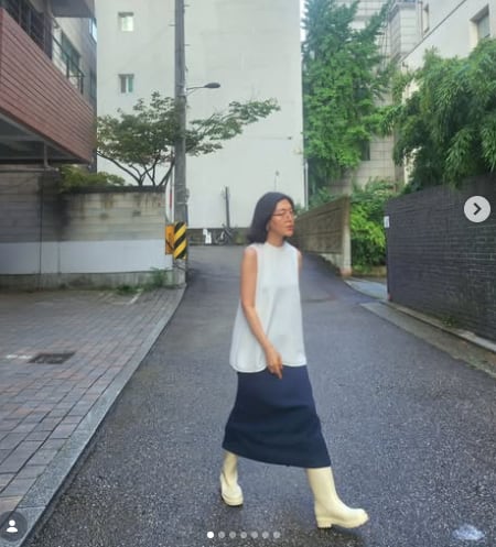 ‘16kg 감량’ 한혜연, 얼마나 말랐으면..레인부츠가 헐렁