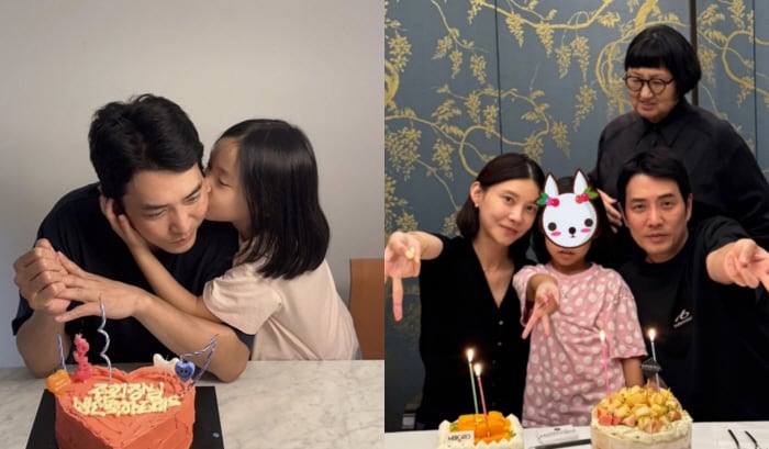 '차예련♥' 주상욱, 딸 뽀뽀 받고 함박웃음…성대한 '주회장님' 생일파티