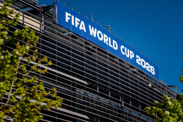 A view of MetLife Stadium on the day of the new pitch installation made of real grass ahead of the 2026 FIFA World Cup, in East Rutherford, New Jersey, U.S., May 7, 2026. REUTERS/Angelina Katsanis<저작권자(c) 연합뉴스, 무단 전재-재배포, AI 학습 및 활용 금지>