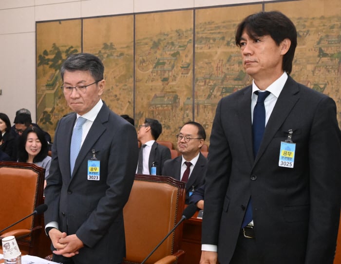 '청문회 참석' 정몽규 전 회장→홍명보 전 감독 "국민께 죄송하다는 말씀 드린다" 고개 숙였다