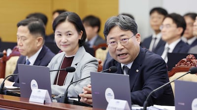 하준경 경제성장수석이 1일 이재명 대통령 주재로 청와대에서 열린 수석보좌관회의에서 발언하고 있다. 이날 이 대통령은 하 수석을 신임 정책실장으로 임명했다. 2026.10.1 ⓒ 뉴스1 이재명 기자