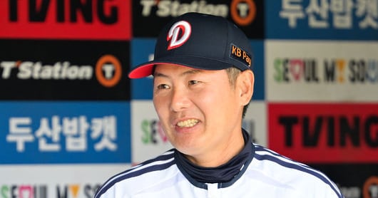 잠실야구장 김원형 감독 사진