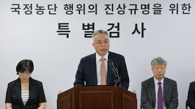 윤석열·김건희에 의한 내란·외환 및 국정농단 행위의 진상규명을 위한 권창영 특별검사가 지난 8월 24일 경기 과천시 특검사무실에서 2차 종합특검 180일간의 수사 결과에 대해 브리핑을 하고 있다. 2026.8.24 ⓒ 뉴스1 안은나 기자