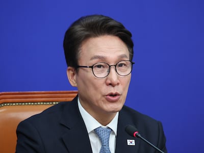 김민석 더불어민주당 대표가 14일 서울 여의도 국회에서 열린 최고위원회의에서 발언하고 있다. 2026.10.14 ⓒ 뉴스1 신웅수 기자