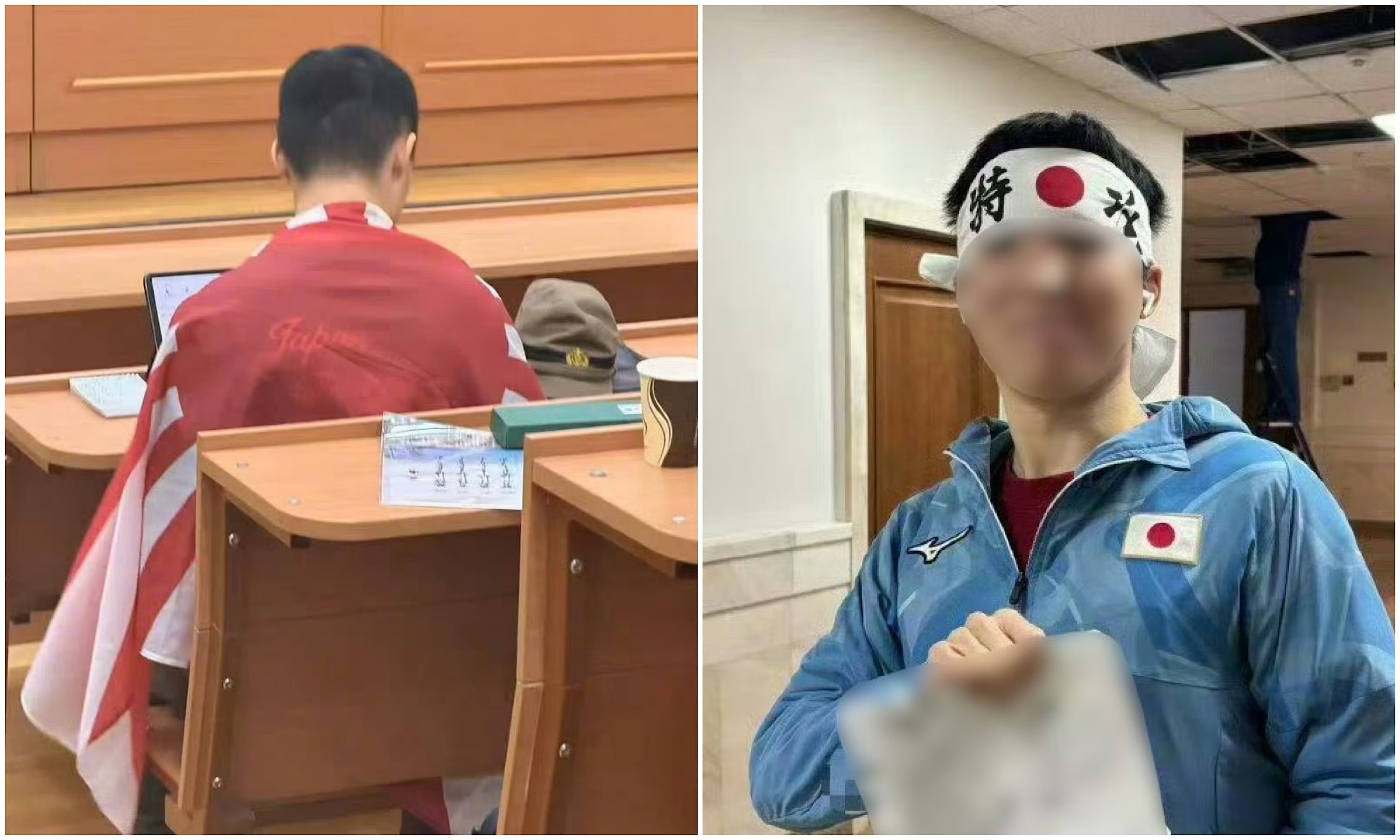 日中対立の中、旭日旗着用で中国人留学生に批判