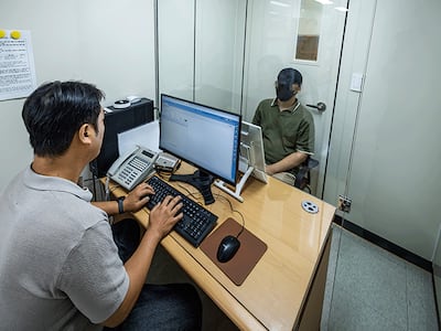 지난 8월 31일 보호관찰관이 대상자와 상담을 진행하고 있다. photo 이건송 영상미디어 기자
