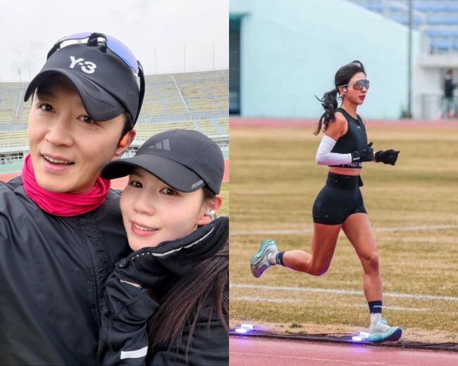 Actors Park Si-eun and Jin Tae-hyun caring for their adopted daughter during training