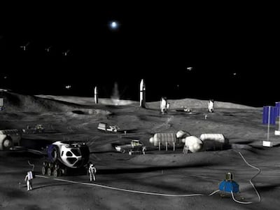 미 항공우주국(NASA)의 달 기지 상상도./NASA