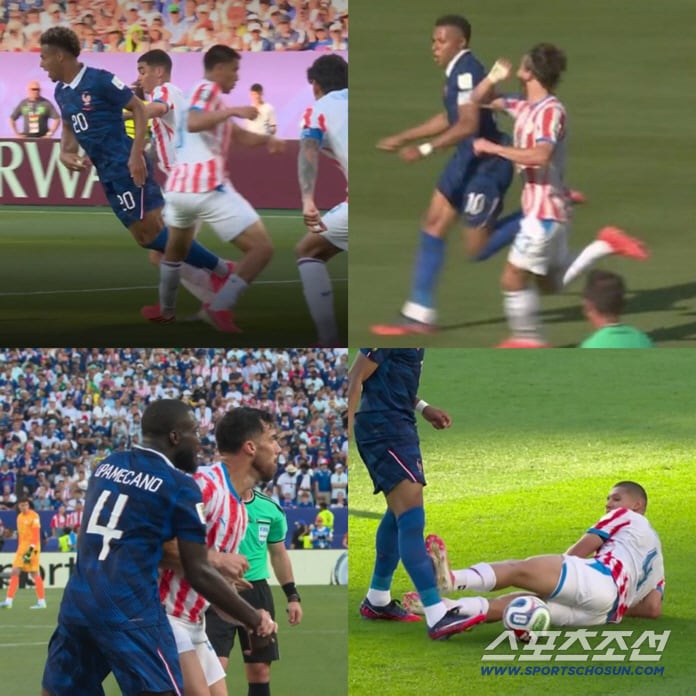 "턱시도 입고 할줄 알았어? 우리도 더러운 축구 할 줄 알아" 파라과이의 소림축구 향한 음바페의 '참교육'...'경고 제로' 아시아 주심 향한 '맹비난'