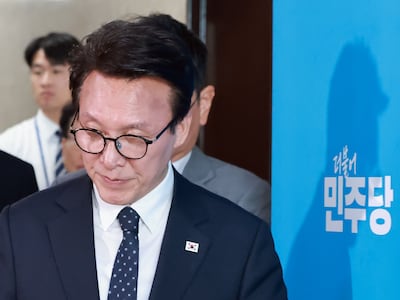 이재명 대통령 기자회견 시청 마친 민주당 김민석 대표./연합뉴스