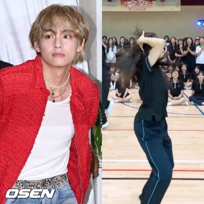 BTS 뷔, 894만뷰 여중생 댄스 샤라웃.."하이브 어서 빨리"