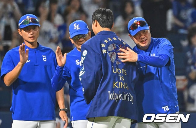 경산의 보석 대박투 미쳤다! 박진만도 깜짝 놀랐다…"숨은 보석 발견한 경기, 김백산 첫 승 진심으로 축하"