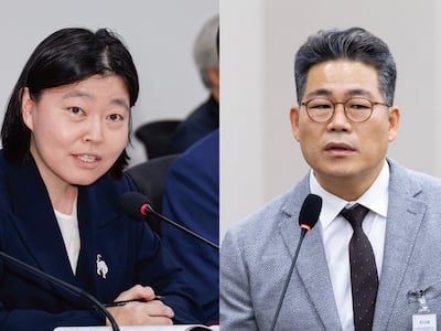 임은정 서울동부지검장(왼쪽)과 백해룡 경정. /뉴스1