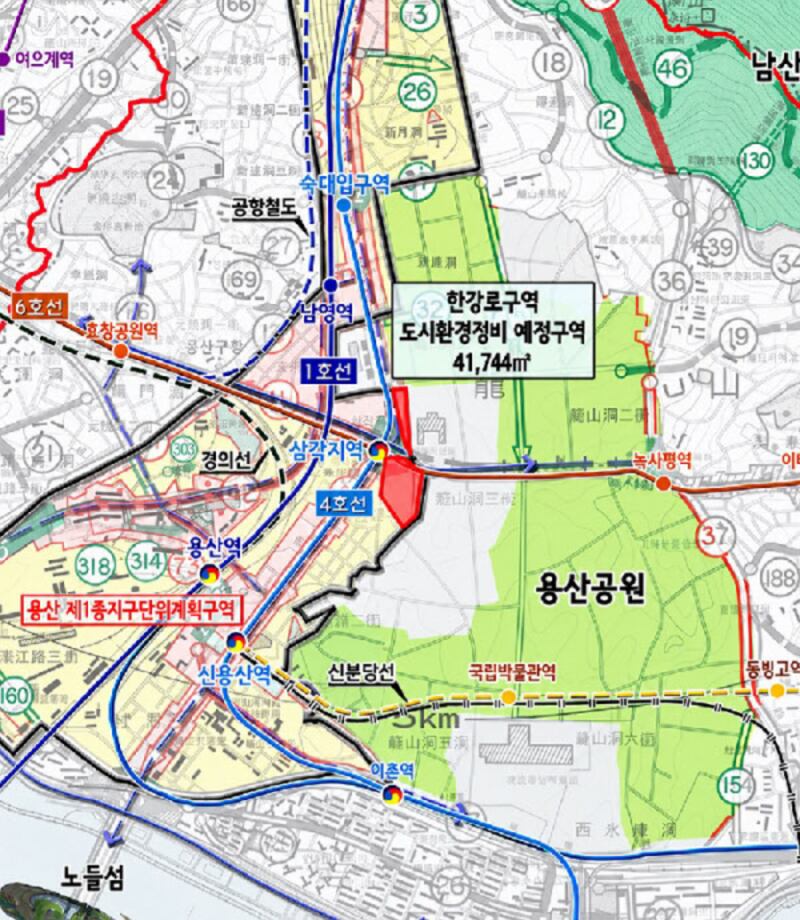 13년 밀린 용산 한강로구역 재개발, '디에이치' 다나