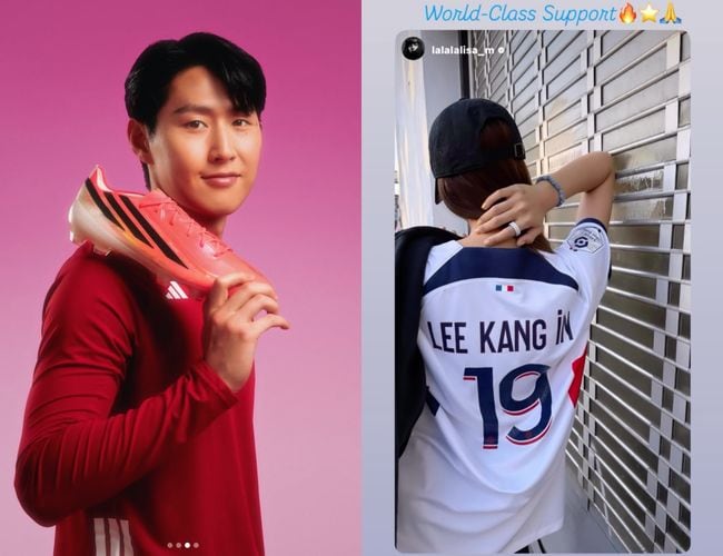 ‘동점골 도움’ 이강인, 블랙핑크 리사 유니폼 응원 ‘샤라웃’..“월드클래스 서포트”