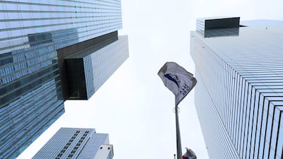 서울 삼성전자 서초사옥에 깃발이 나부끼고 있다. /뉴스1