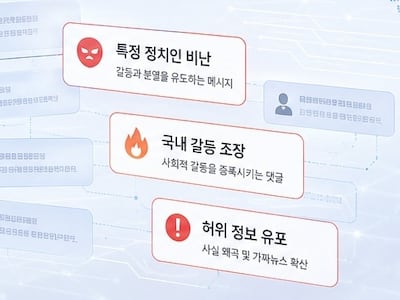 국내 정치 갈등 키우는 수상한 댓글러...AI가 2만 4000개 찾아냈다