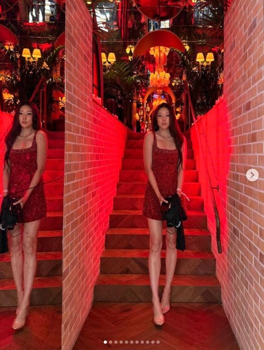 한혜진, 12km 걷고 3시간 테니스 치더니 미친 몸매..'새빨간 유혹'