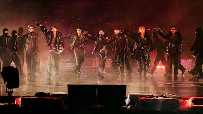 그룹 방탄소년단(BTS)이 11일 오후 고양시 일산서구 고양종합운동장 주경기장에서는 'BTS 월드투어 '아리랑' 인 고양'에서 공연을 하고 있다. (빅히트 뮤직 제공. 재판매 및 DB 금지) 2026.4.11 ⓒ 뉴스1