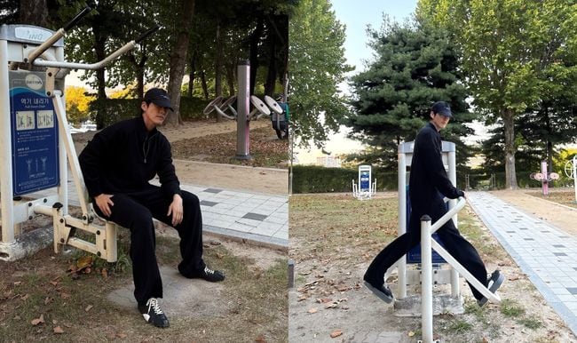 신민아♥가 찍어줬나?…김우빈, 산스장서 운동 삼매경 포착 ‘압도적 피지컬’