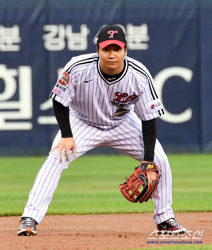 19일 잠실구장에서 열린 LG와 두산의 경기. LG 3루수 문보경. 잠실=박재만 기자 pjm@sportschosun.com/2026.06.19/