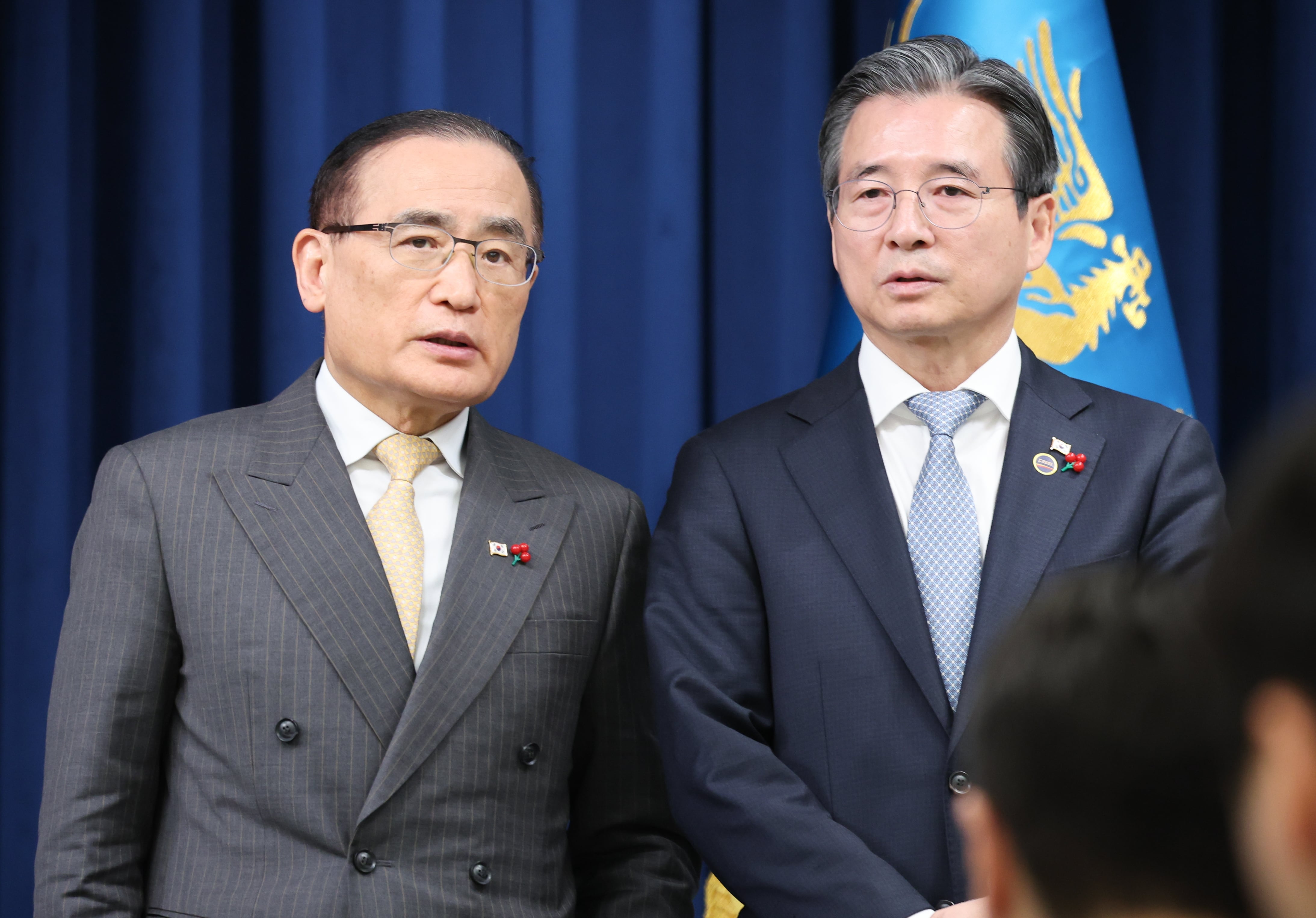 위성락 국가안보실장과 김용범 정책실장./뉴스1