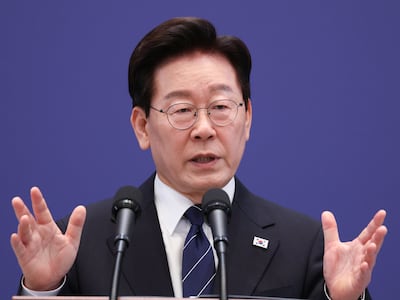 이재명 대통령이 18일 청와대 영빈관에서 열린 현안 기자회견에서 발언하고 있다. /청와대통신사진기자단